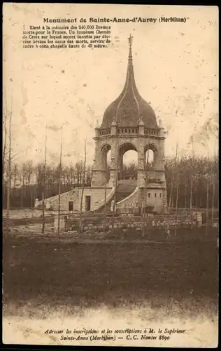 CPA Sainte-Anne Monument de Sainte-Anne-d'Auray (Morbihan) 1910