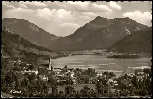 Ansichtskarte Schliersee mit Brecherspitz und Jägerkamp 1964