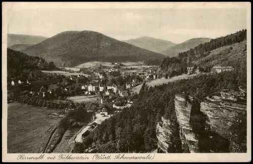 Ansichtskarte Bad Herrenalb Stadt mit Falkenstein 1943