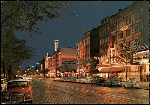 Ansichtskarte St. Pauli-Hamburg Reeperbahn 1988