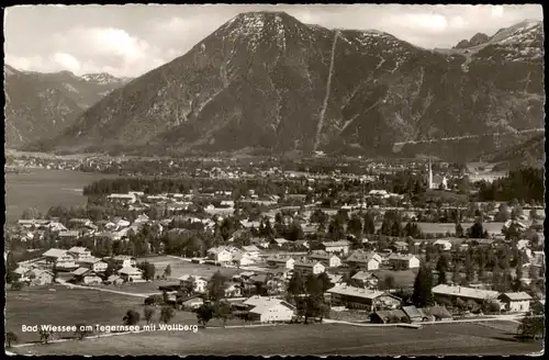 Ansichtskarte Bad Wiessee Ortspanorama am Tegernsee mit Wallberg 1960