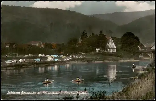 Gieselwerder-Wesertal Campingplatz am Reinhardswald, Oberweserbergland 1964