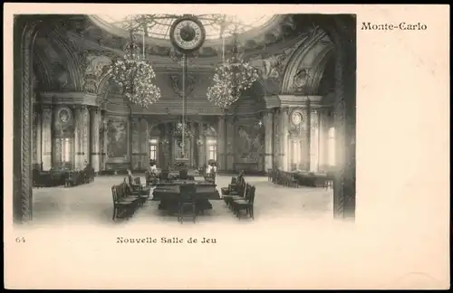 Postcard Monte-Carlo Nouvelle Salle de Jeu (Casino) 1900