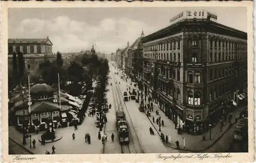 Ansichtskarte Hannover Kröpcke Georgstraße 1929