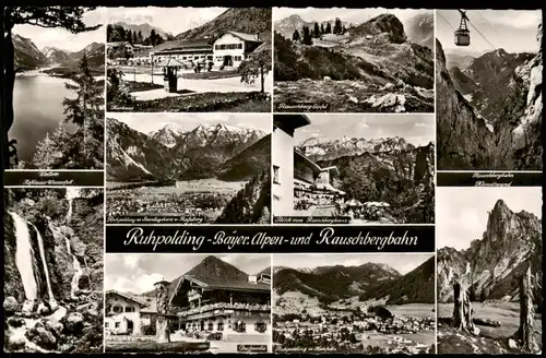 Ruhpolding Umland-Ansichten Bayer. Alpen und Rauschbergbahn 1960