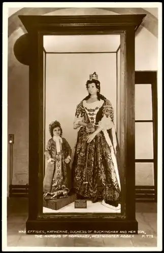 London WAX EFFIGIES, KATHERINE, DUCHESS OF BUCKINGHAM AND HER SON, 1940