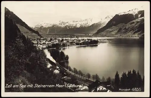 Ansichtskarte Zell am See Blick auf die Stadt, Gebirgskette 1926