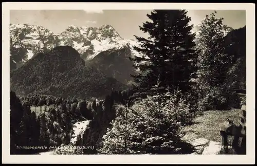 Ansichtskarte Lofer Strassenpartie 1936