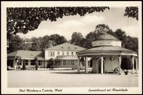 Ansichtskarte Horn-Bad Meinberg Sprudeltempel mit Wandelhalle 1950