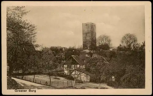 Ansichtskarte Greene-Kreiensen Burg Greene, Fachwerkhäuser 1922