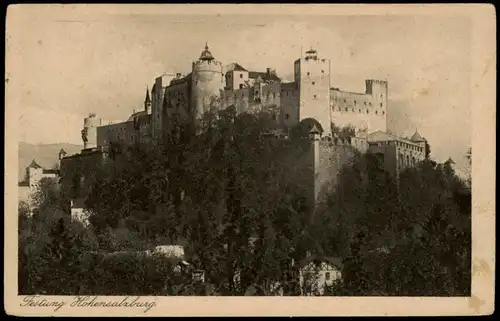 Ansichtskarte Salzburg Festung Hohensalzburg (Castle Austria) 1924