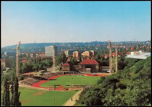 Postcard Prag Praha Fussball Stadion PRAHA Stadion Juliska 1980