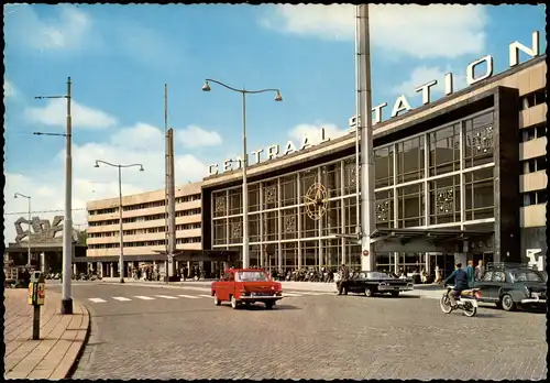 Postkaart Rotterdam Rotterdam Centraal Station Hauptbahnhof 1960