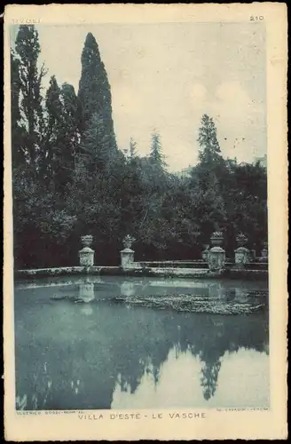 .Ligurien Liguria VILLA D'ESTE - LE VASCHE; Italien Italy Postcard 1912