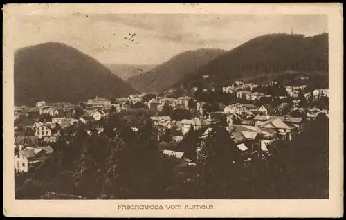 Ansichtskarte Friedrichroda Panorama-Ansicht vom Kurhaus aus 1920