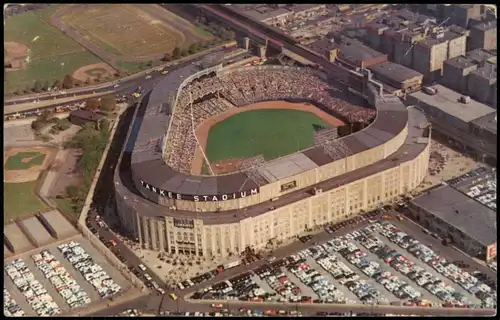 Postcard New York City AIRVIEW OF YANKEE STADIUM 1979