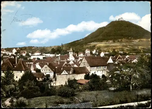 Ansichtskarte Neuffen Ortsansicht, Panorama Ansicht mit Hohen-Neuffen 1967