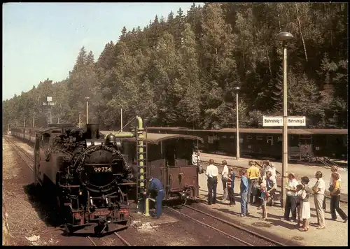 Kipsdorf Altenberg (Erzgebirge) Schmalspurbahn Freital  Bahnhof Kipsdorf  1988