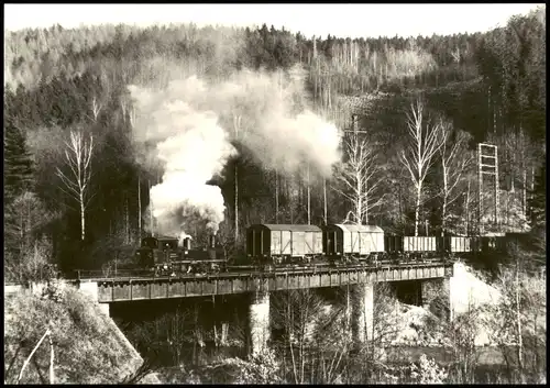 Ansichtskarte Wolkenstein Zschopaubrücke Schmalspurbahn 1985