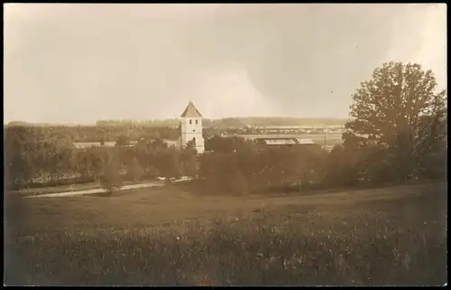 .Frankreich Frankreich Ort mit Kirche und Bahnhof WK1 1915 Privatfoto