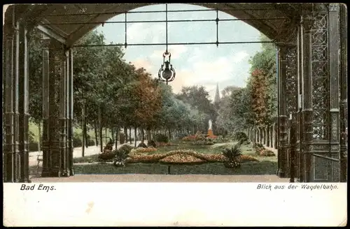 Ansichtskarte Bad Ems Blick aus der Wandelbahn. 1906