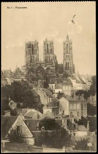 Militär/Propaganda 1.WK Erster Weltkrieg Panorama Frankreich 1917 gel. Feldpost