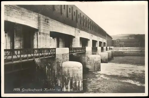 Ansichtskarte Passau Großkraftwerk Kachlet 1932