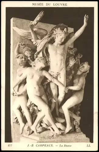 CPA Paris J.-B. CARPEAUX La Danse MUSEE DU LOUVRE 1920