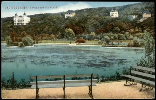 Bad Neuenahr-Bad Neuenahr-Ahrweiler Panorma Blick  KAISER WILHELM PARK 1910