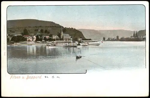 Ansichtskarte Boppard Filsen u. Boppard am Rhein 1900