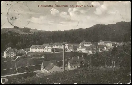 Ansichtskarte Isny Heilstätte Überruh bei Jsny i. Allgäu 1910