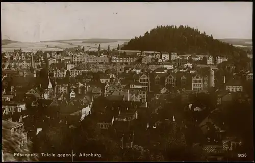 Ansichtskarte Pößneck Blick über die Stadt 1927