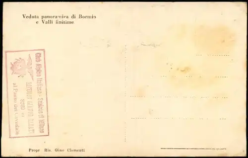 Landkarten AK Veduta panoramica di Bormio al Passo del Cevedale Lombardei 1925