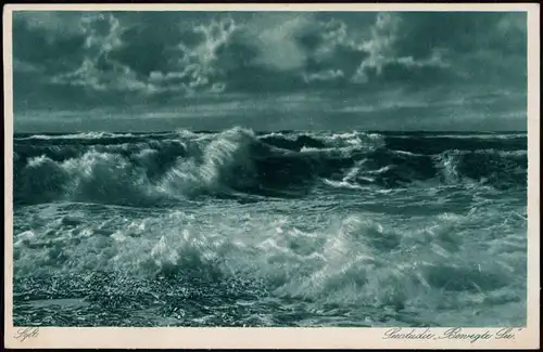 Ansichtskarte Sylt Seestudie, Bewegte See Insel Sylt 1928