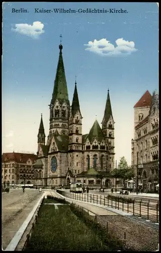 Charlottenburg-Berlin Kaiser-Wilhelm-Gedächtniskirche, Tram Strasse 1910