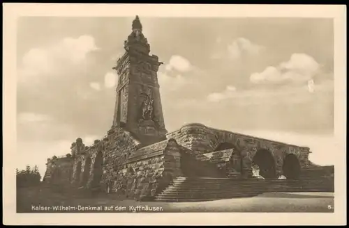 Kelbra (Kyffhäuser) Kaiser-Wilhelm-Denkmal auf dem Kyffhäuser 1950