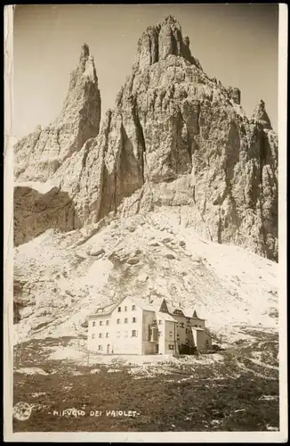 Cartoline Pozza Di Fassa Rifugio Vajolet, Fotokarte 1928