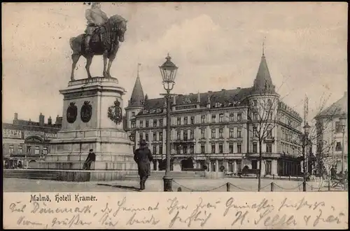 Postcard Malmö Hotell Kramer 1905