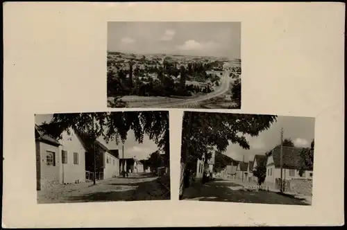 Postcard .Ungarn Ungarn Magyar 3 Bild Stadt und Straßen 1953