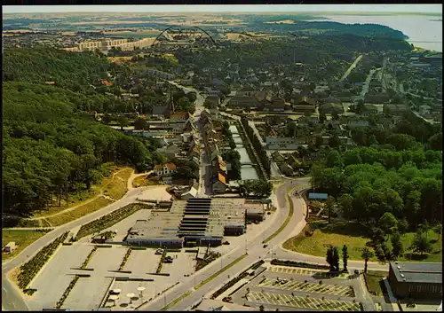 Postcard Frederiksværk Luftbild Nordcenter kiosken 1977