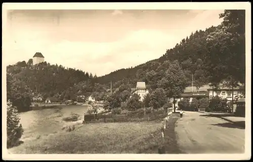 Ansichtskarte Ziegenrück/Saale Ortspartie Ortsansicht zur DDR-Zeit 1954