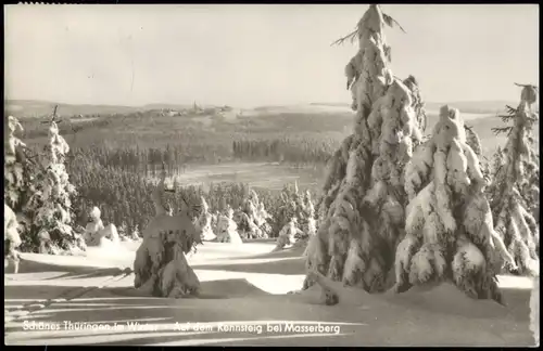 Masserberg Schönes Thüringen im Winter Rennsteig bei Masserberg 1968/1967