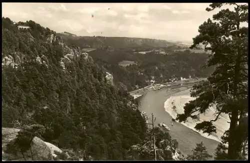 Ansichtskarte Rathen Basteifelsen (Sächsische Schweiz) 1966