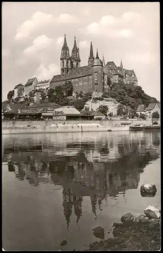 Ansichtskarte Meißen Schloss Albrechtsburg, Dom, Partie a.d. Elbe 1964