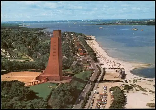 Ansichtskarte Laboe Luftbild Marine-Ehrenmal 1985