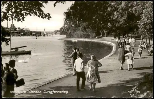 Ansichtskarte Neustadt (Holstein) Partie am Jungfernstieg 1960