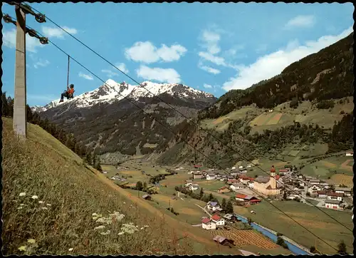 Ansichtskarte Neustift im Stubaital Panorama-Ansicht mit Hochstubai-Lift 1980