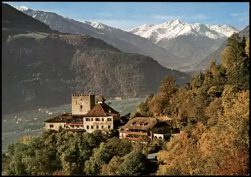 Schloss Thurnstein SCHLOSS THURNSTEIN bei Meran Blick gegen Ortlergruppe 1980