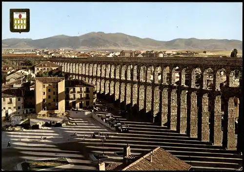 Postales Segovia Aquädukt von Segovia Acueducto y Plaza Oriental 1980