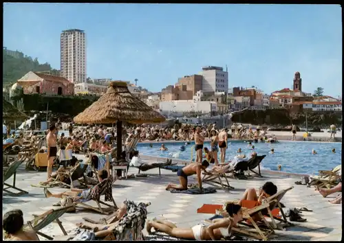 Postales Puerto de la Cruz Tenerife Piscinas de San Telmo 1970